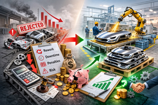 Hidden cost of cheap coating in automotive surface finishing including rejection, rework, downtime and audit risk